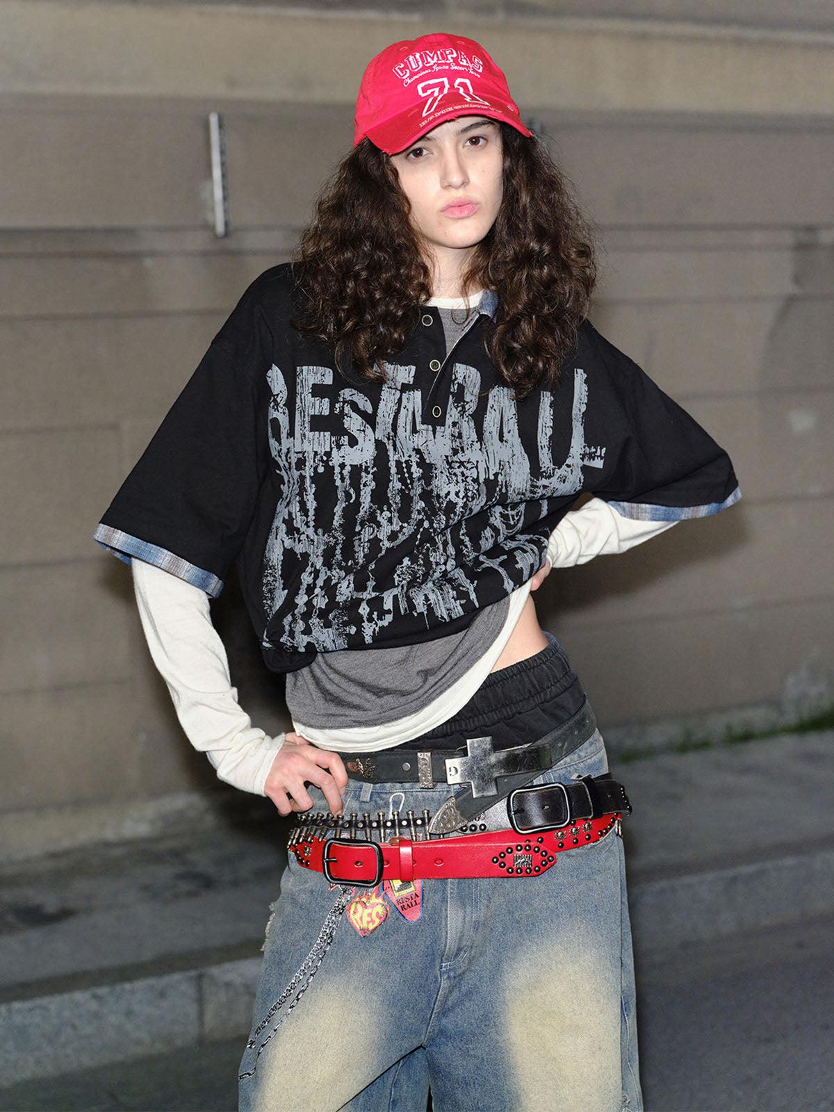 Street Graffiti POLO Lapel Shirt