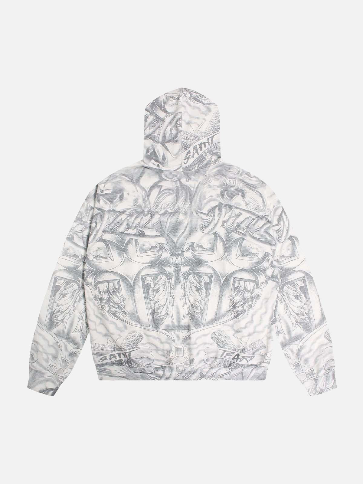 Street Hand-Painted Zip Up Hoodie