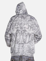 Street Hand-Painted Zip Up Hoodie