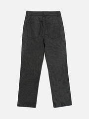 Street Hip-Hop Structure Zipper Design Washed Jeans