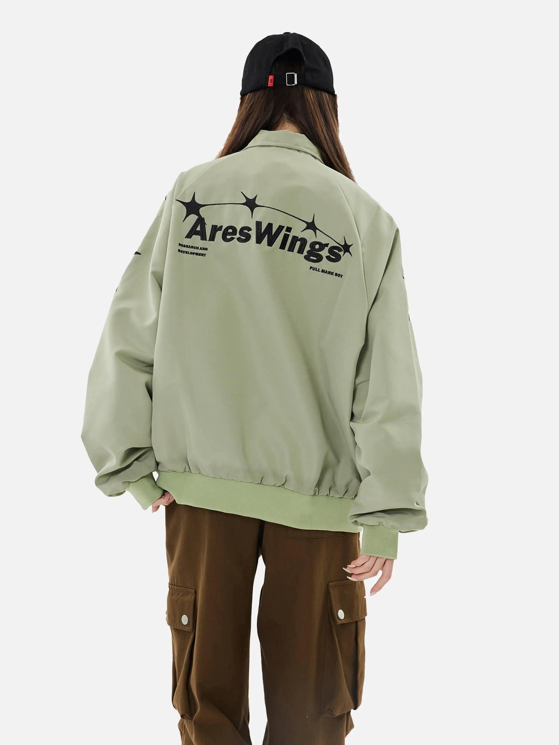 Street Stars Embroidered Zip-Up Jacket
