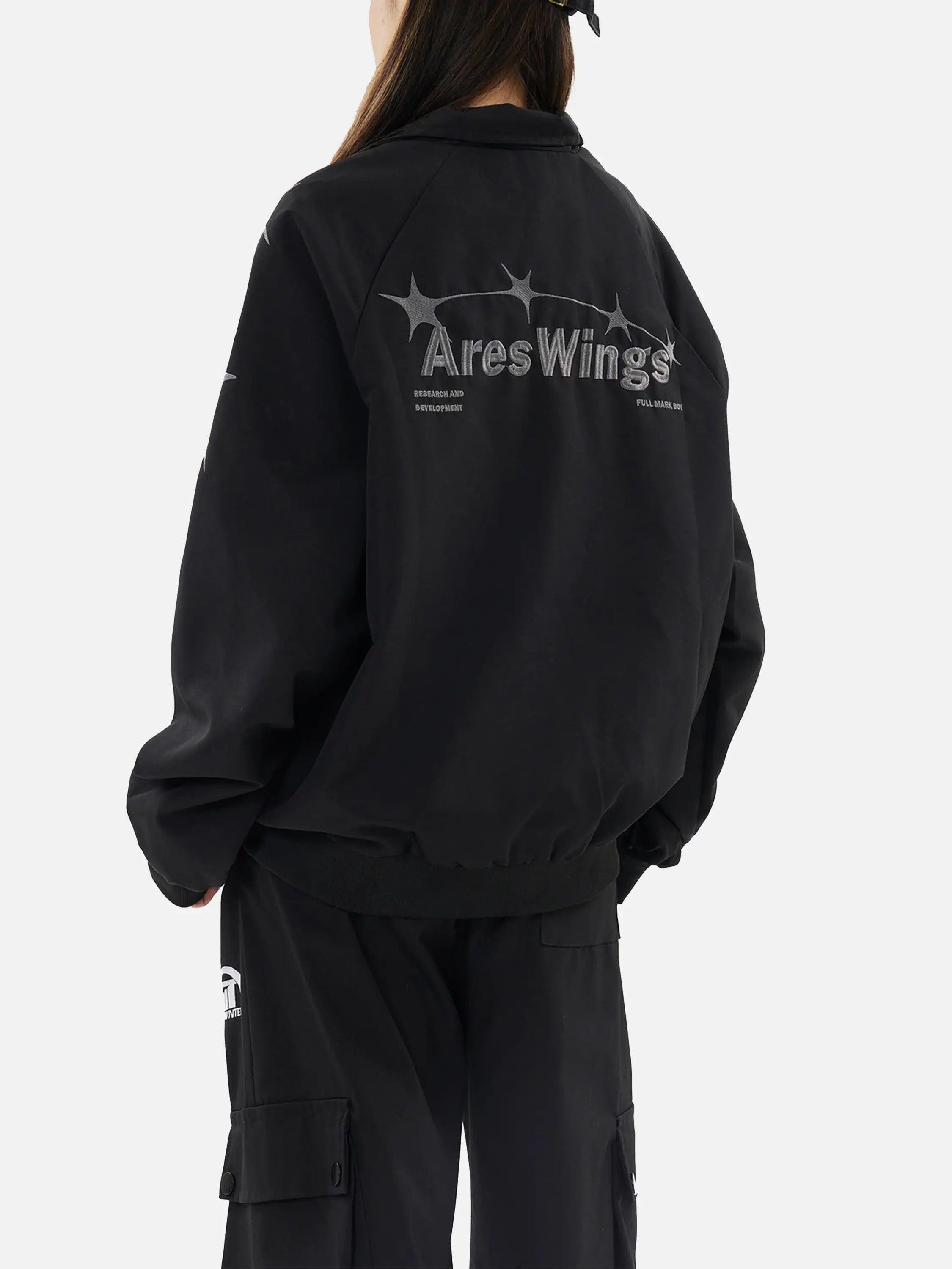 Street Stars Embroidered Zip-Up Jacket