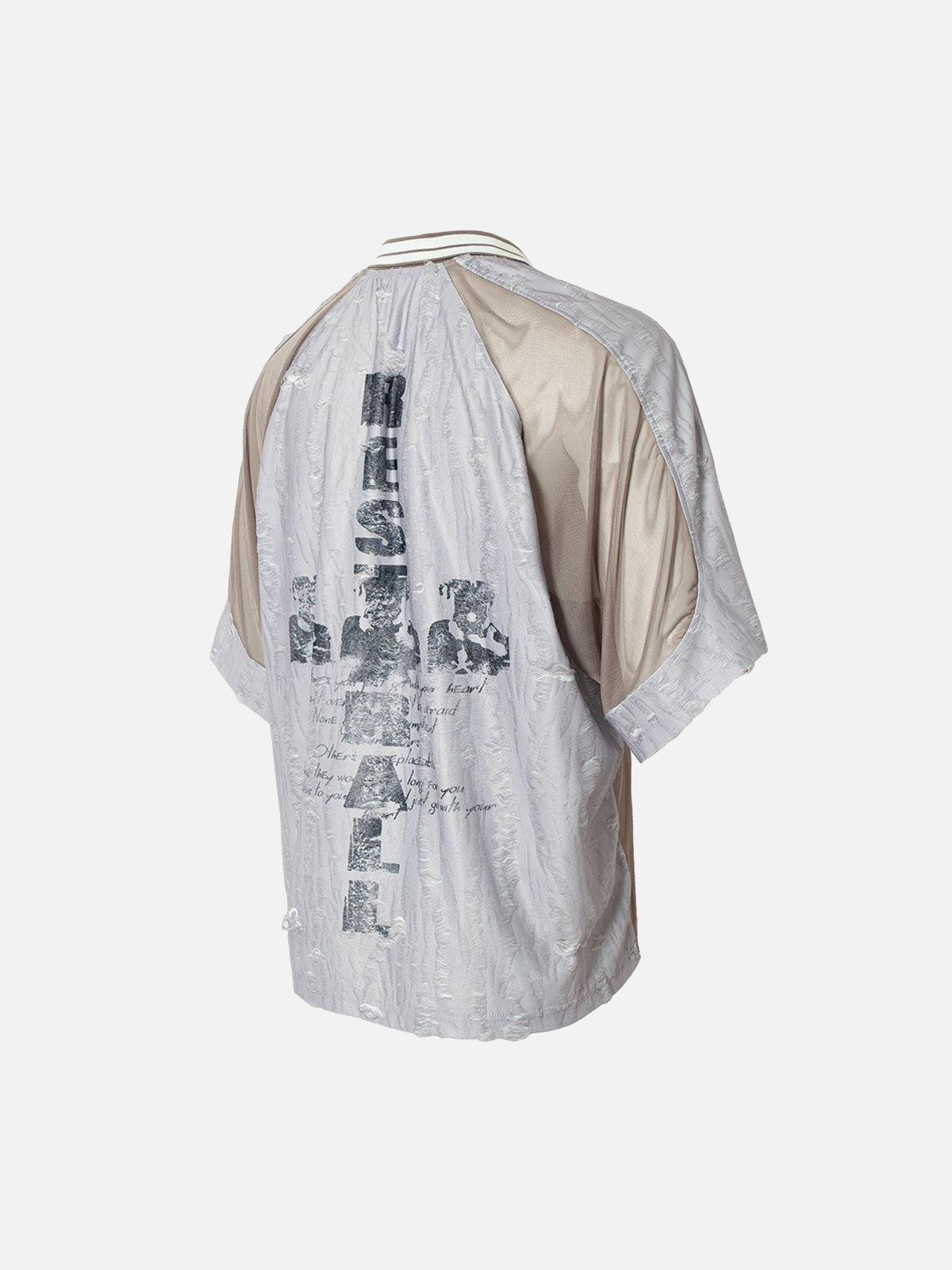 Street Stitching Cross Print T-Shirt
