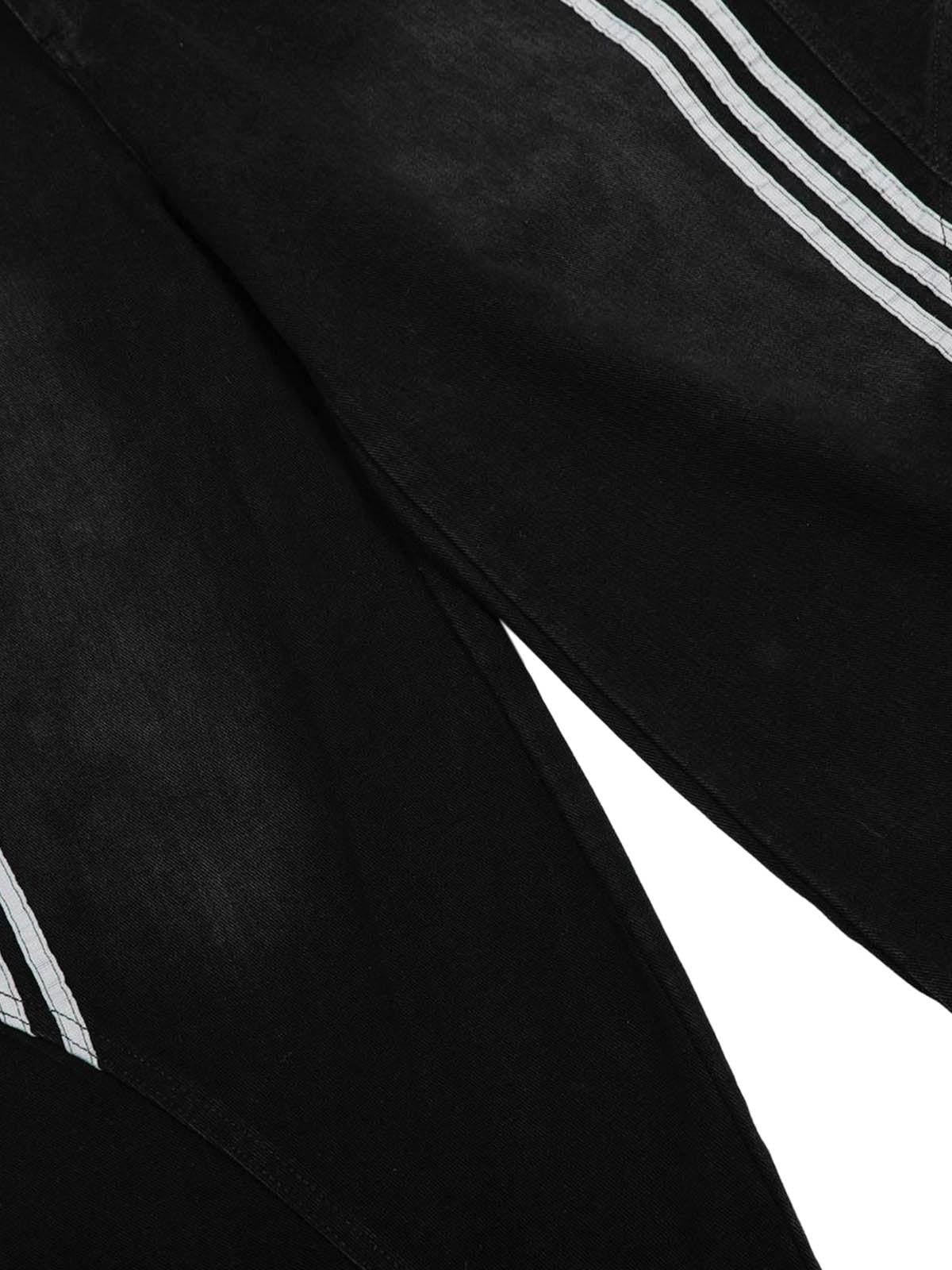 Striped Stitching Barrel Jeans