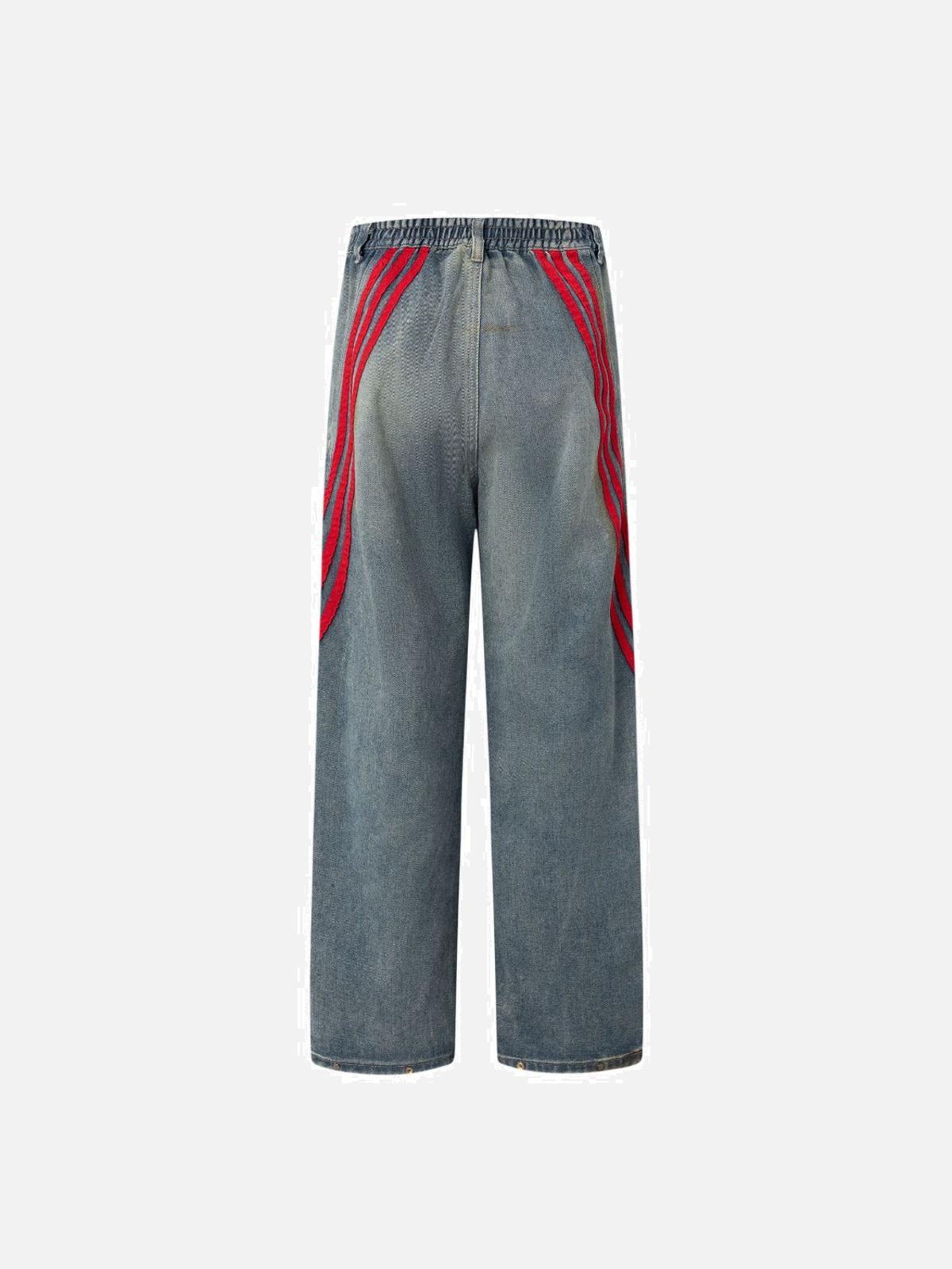 Striped Vibe Straight Jeans