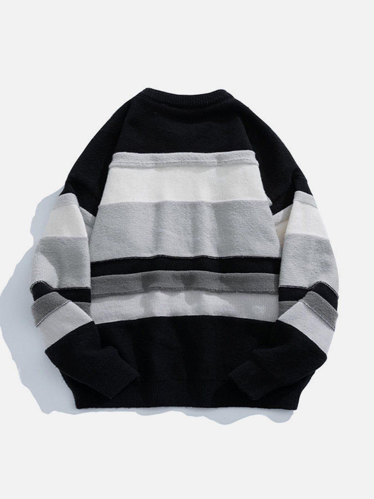 Stripes Splicing Sweater