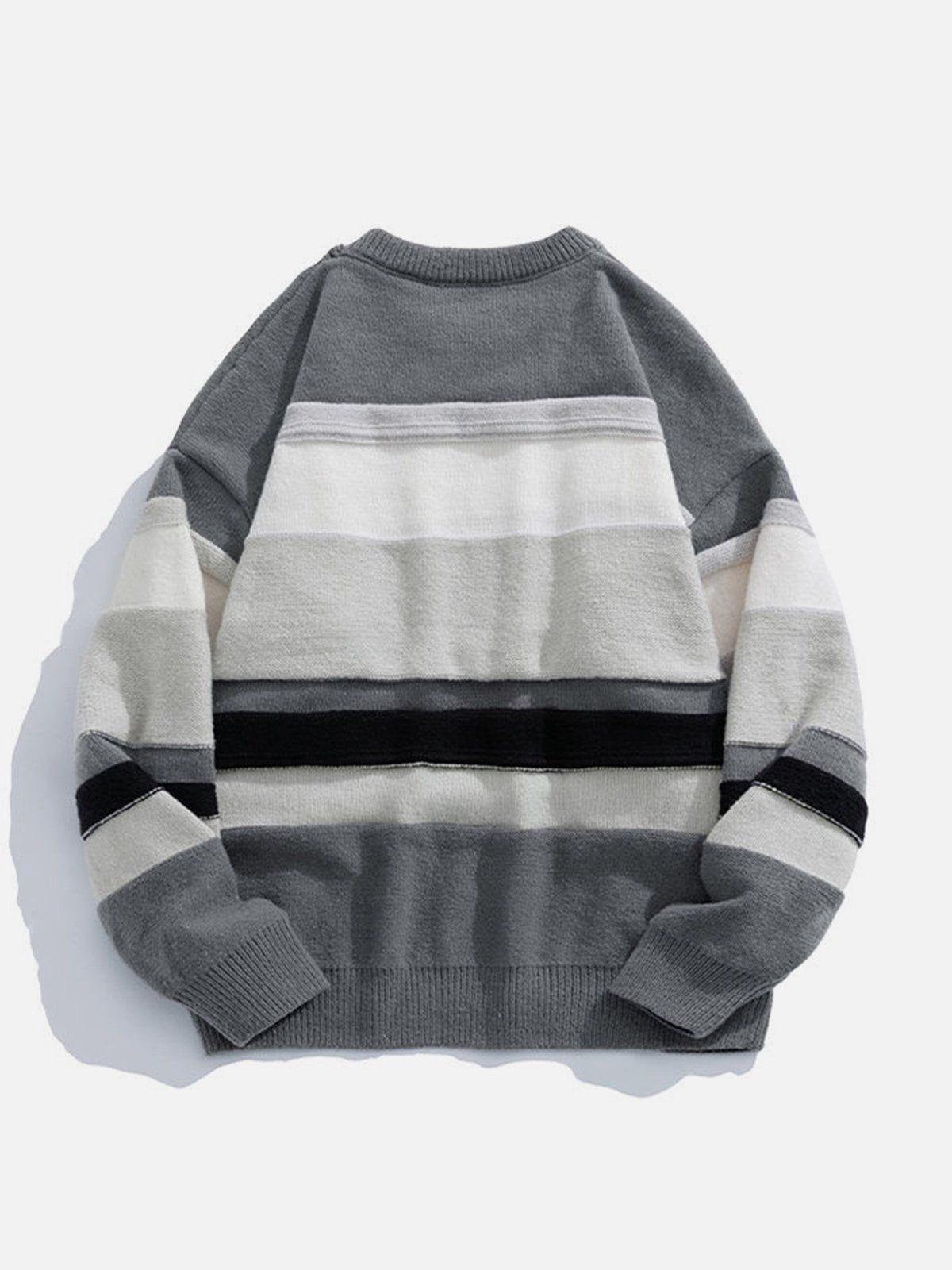 Stripes Splicing Sweater