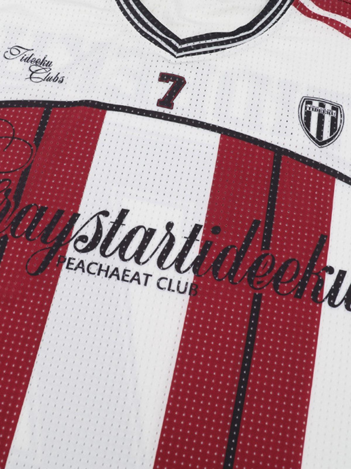 Stylish Striped Sports Jersey T-Shirt