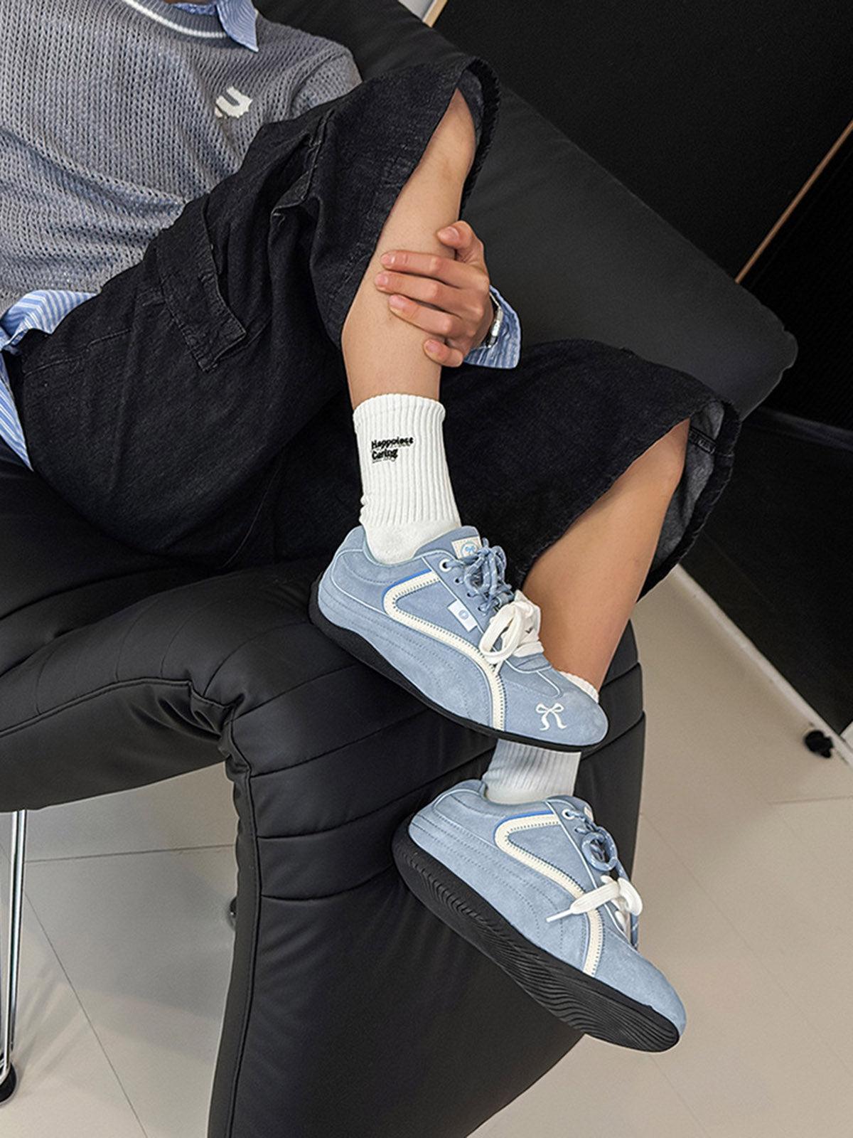 Suede Lace-Up Sneakers