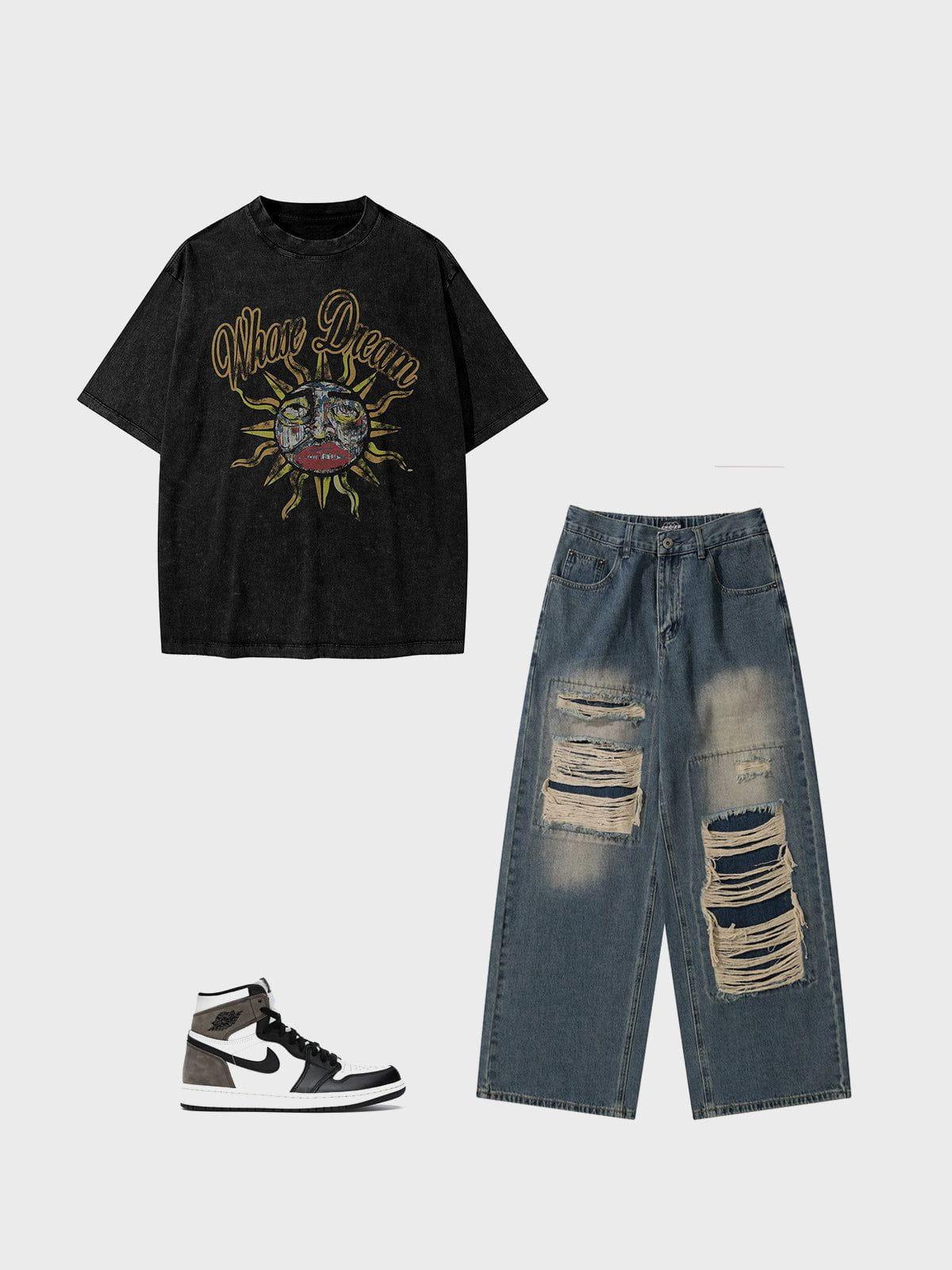 Sun Doodle Print Tee