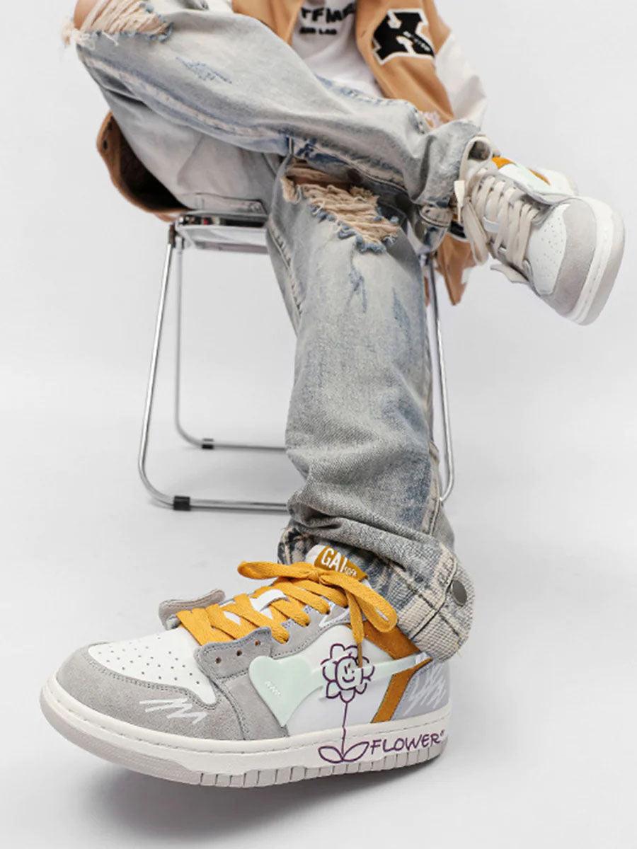 Sunflower Couple Sports Skate Shoe