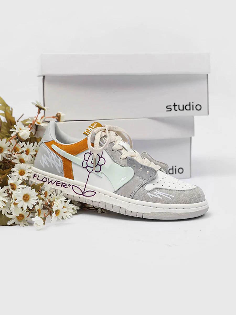 Sunflower Couple Sports Skate Shoe