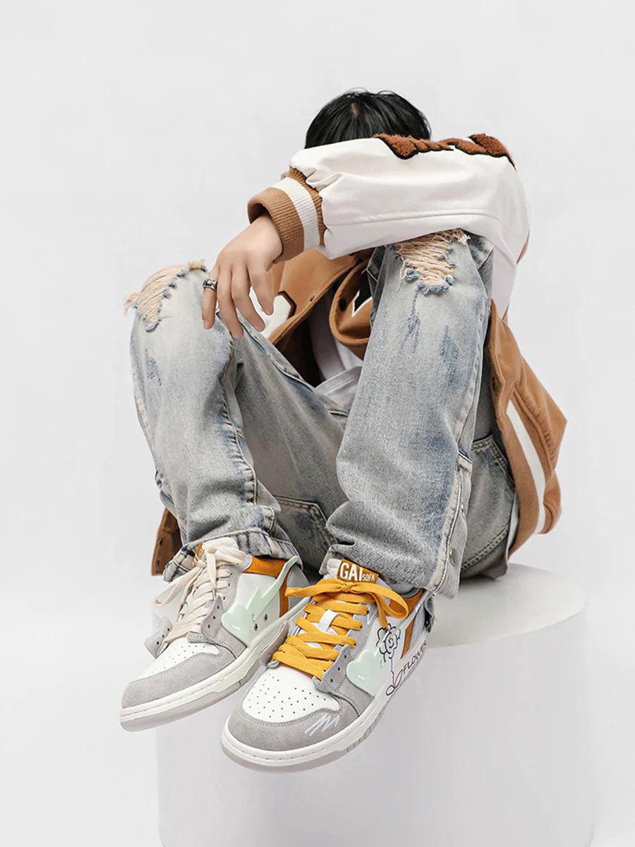 Sunflower Couple Sports Skate Shoe
