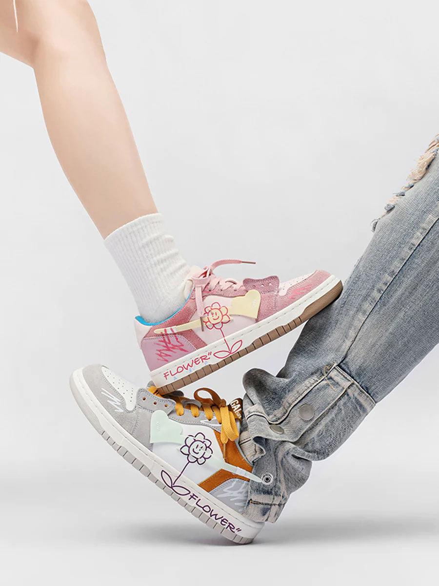 Sunflower Couple Sports Skate Shoe