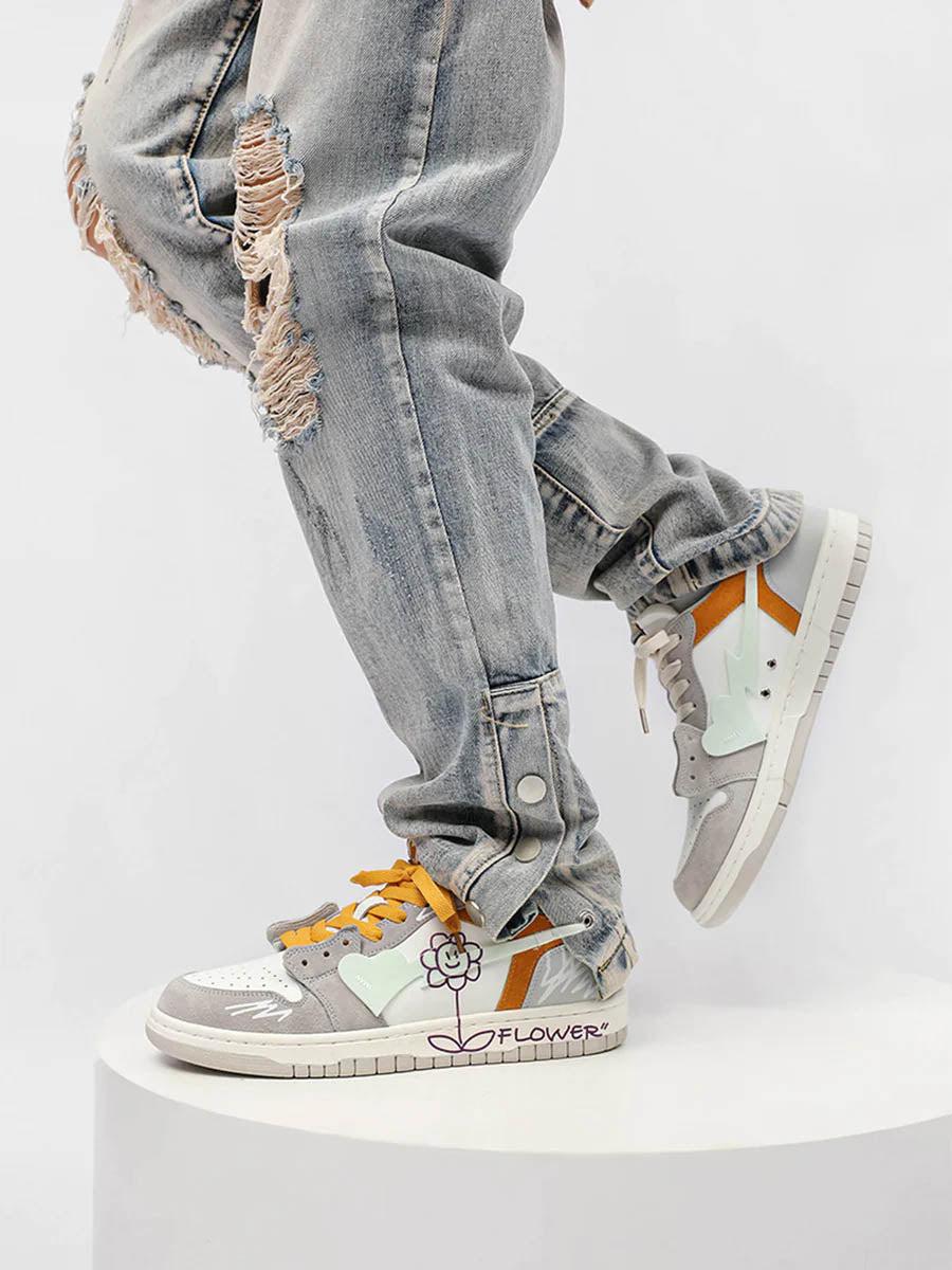 Sunflower Couple Sports Skate Shoe