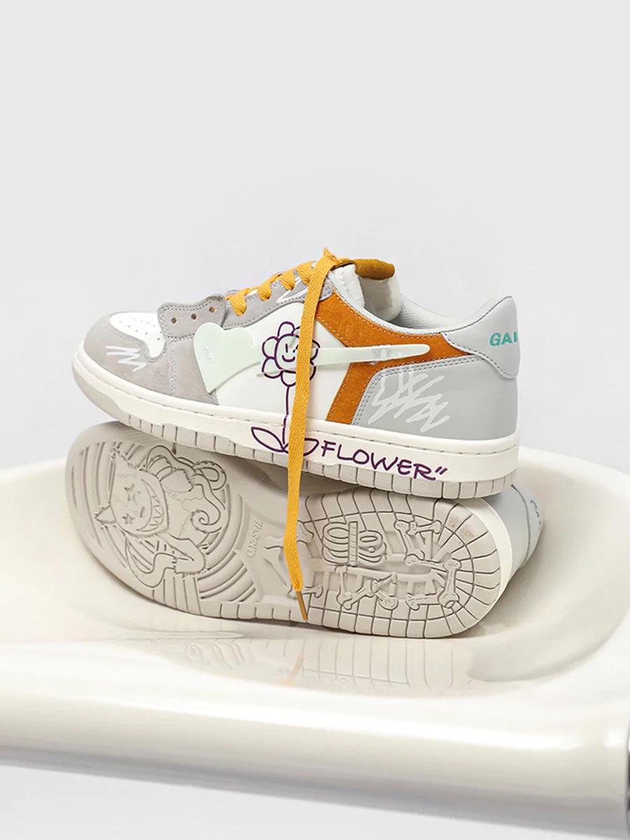 Sunflower Couple Sports Skate Shoe
