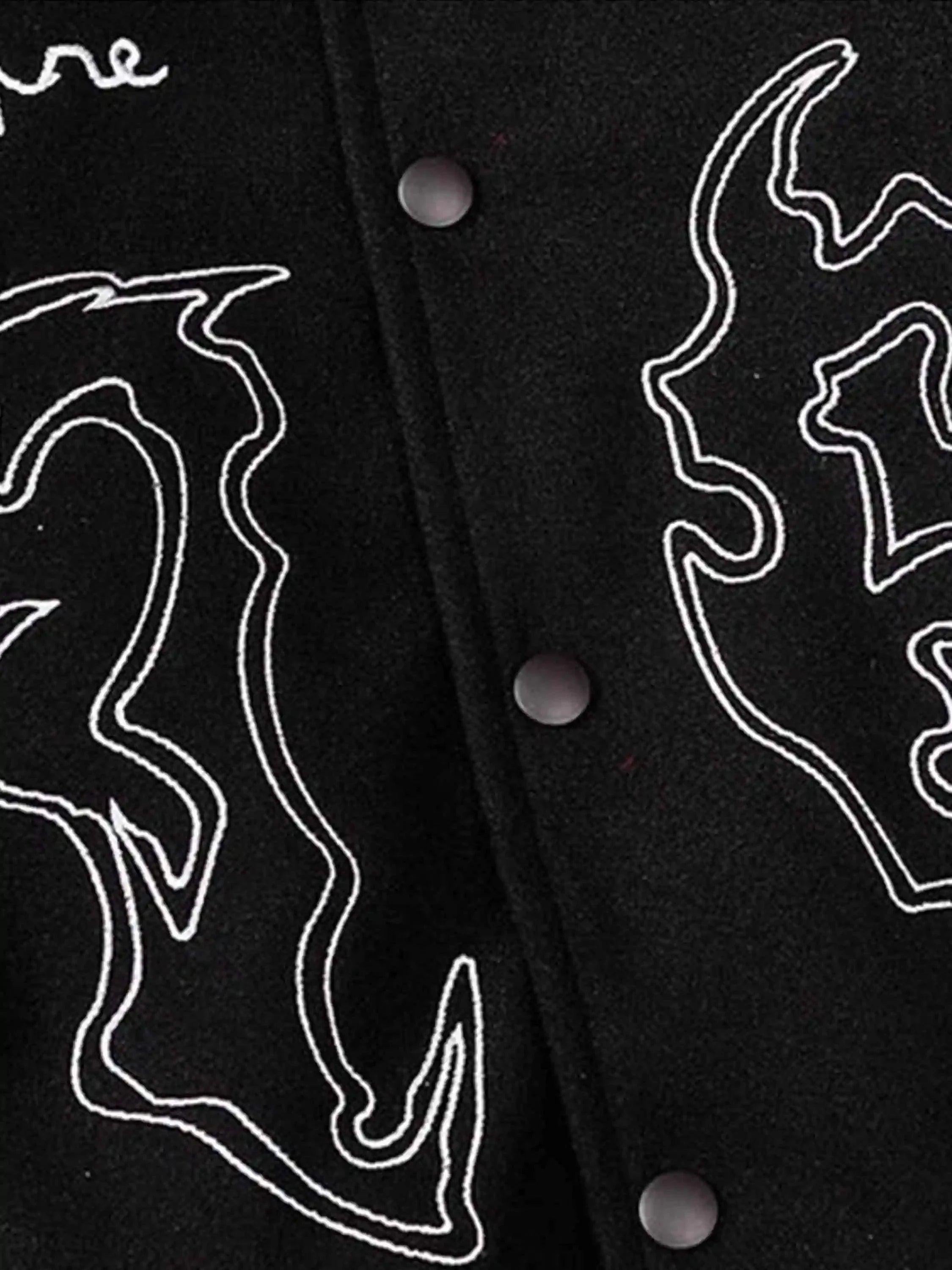 Symbol Embroidery PU Leather Racing Jacket
