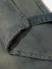 Symmetrical Panel Button-Down Jeans