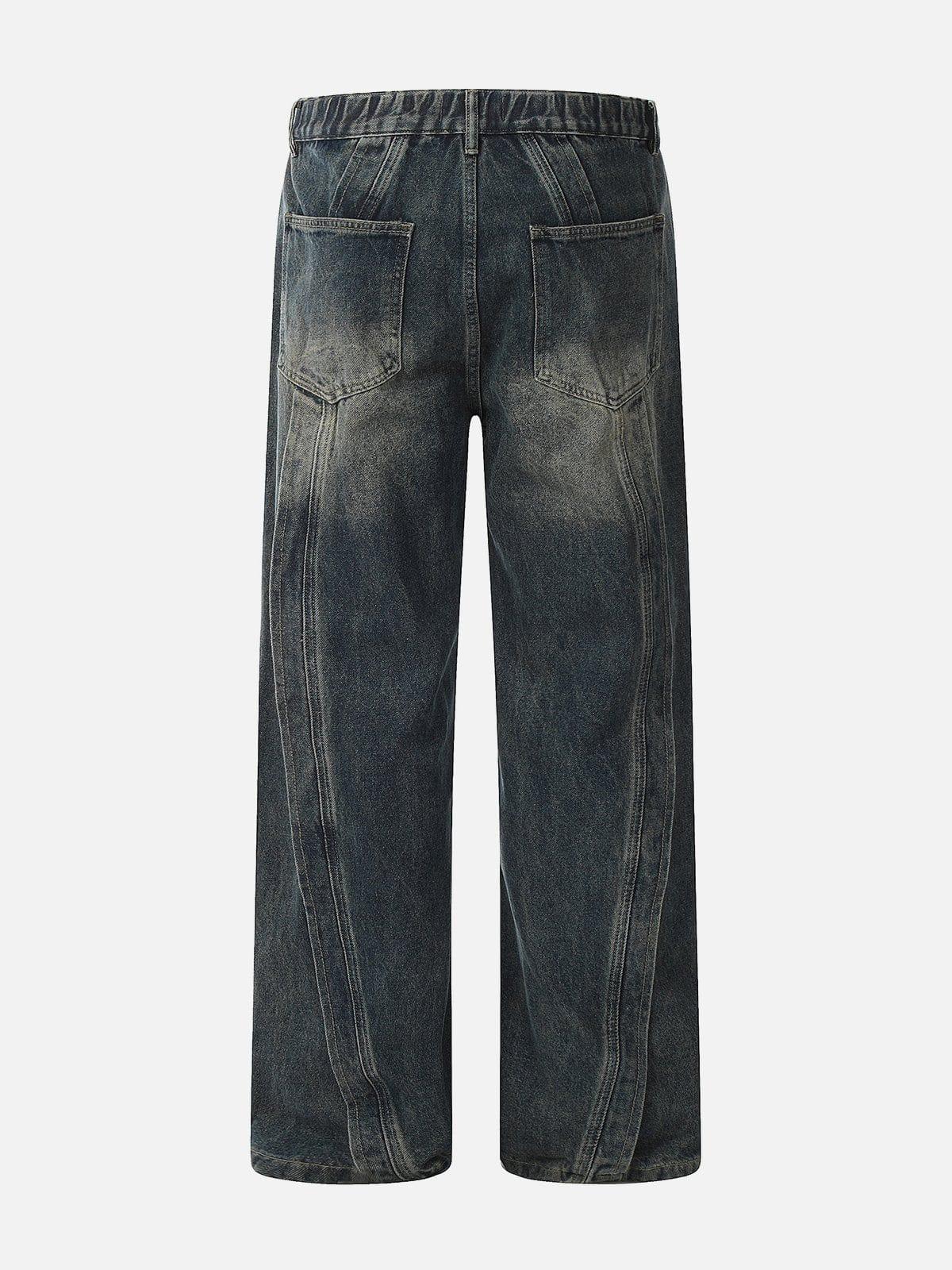Symmetrical Washed Jeans
