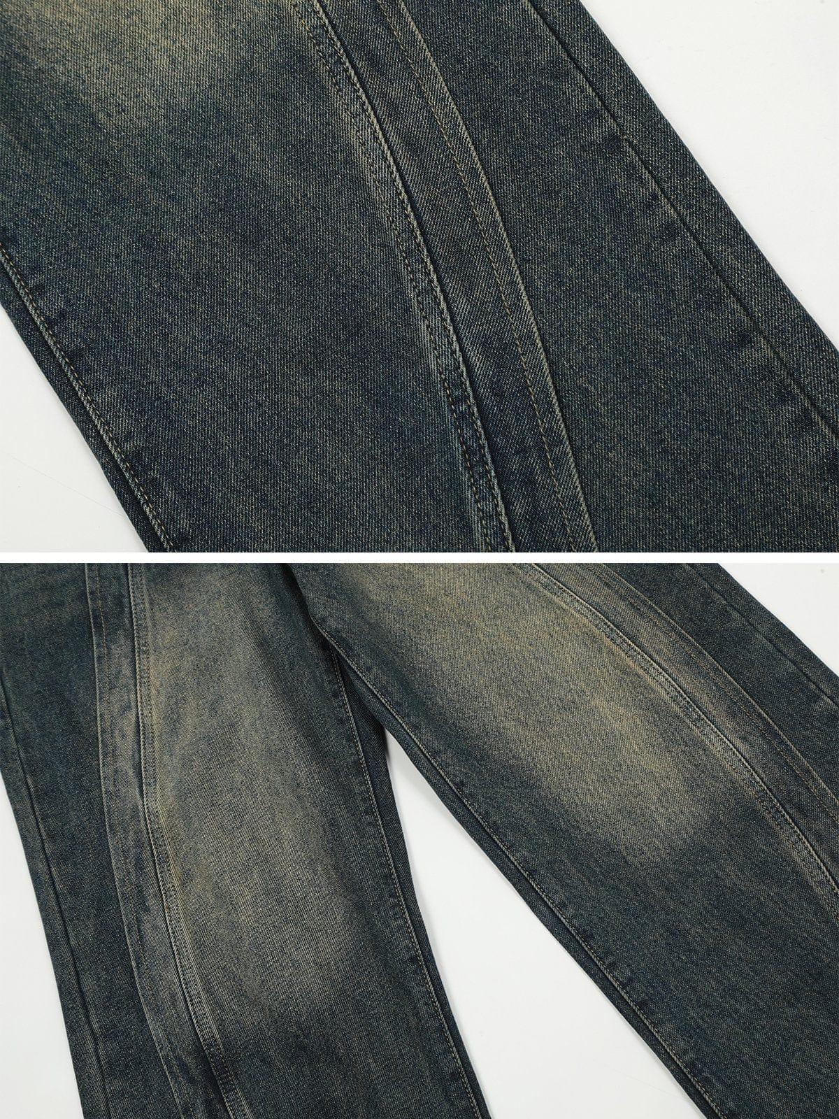 Symmetrical Washed Jeans
