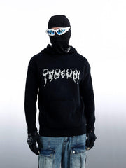 Tailbone Pattern Jacquard Sweater Hoodie