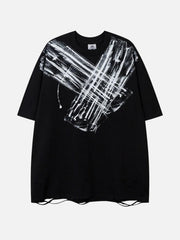 Abstract Paint Ripped Tee