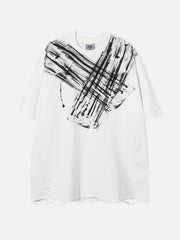 Abstract Paint Ripped Tee