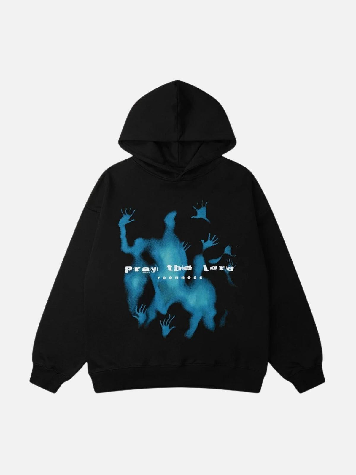 Abstraction Shadow Print Hoodie