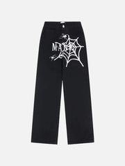 American High Street Embroidered Spider Jeans