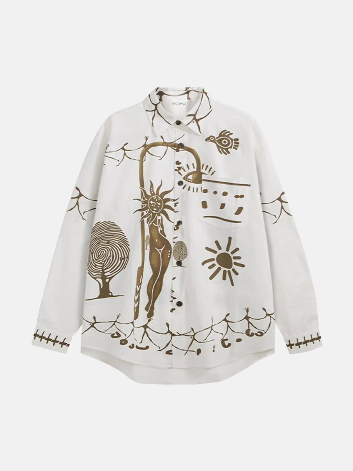 American Mayan Abstract Mural Shirt