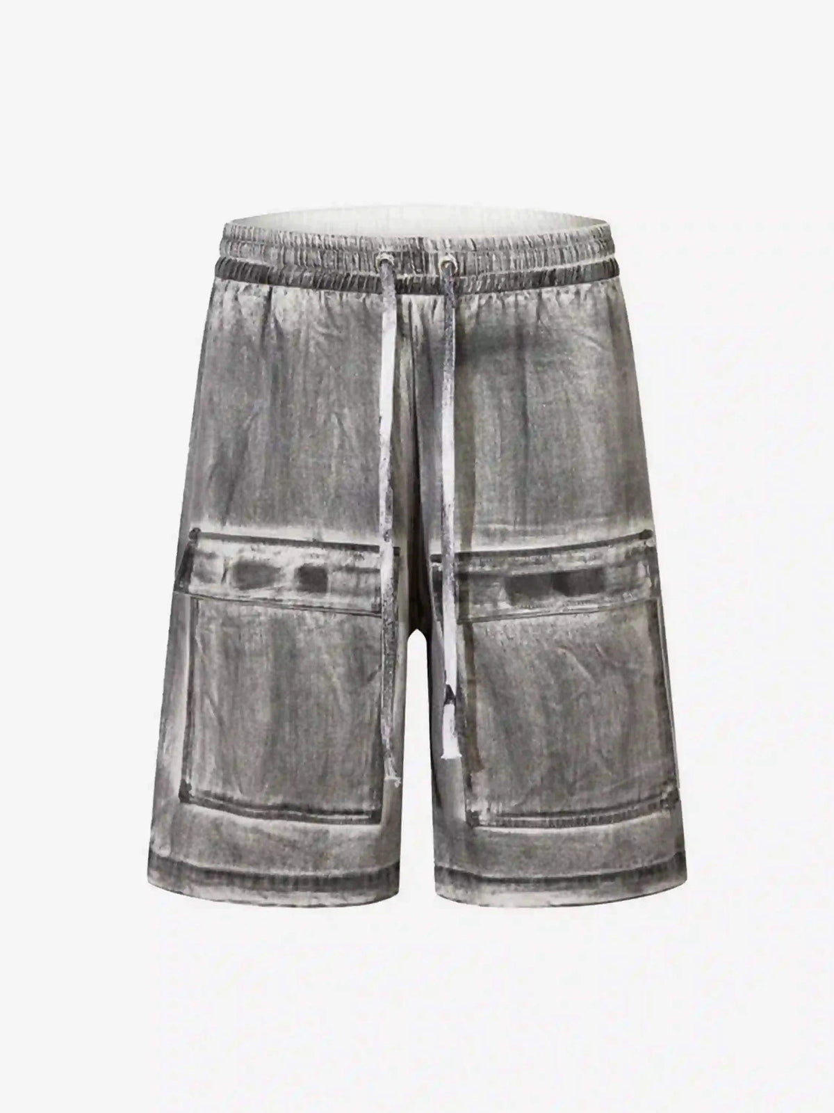 American Retro Distressed Multi-Pocket Cargo Shorts
