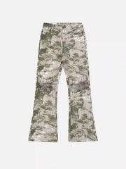 American Retro Flared Camouflage Pants