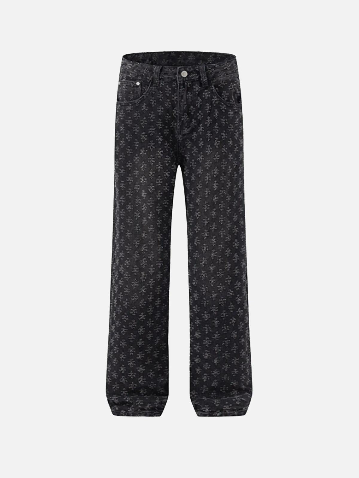 American Retro Floral Personalized Jeans