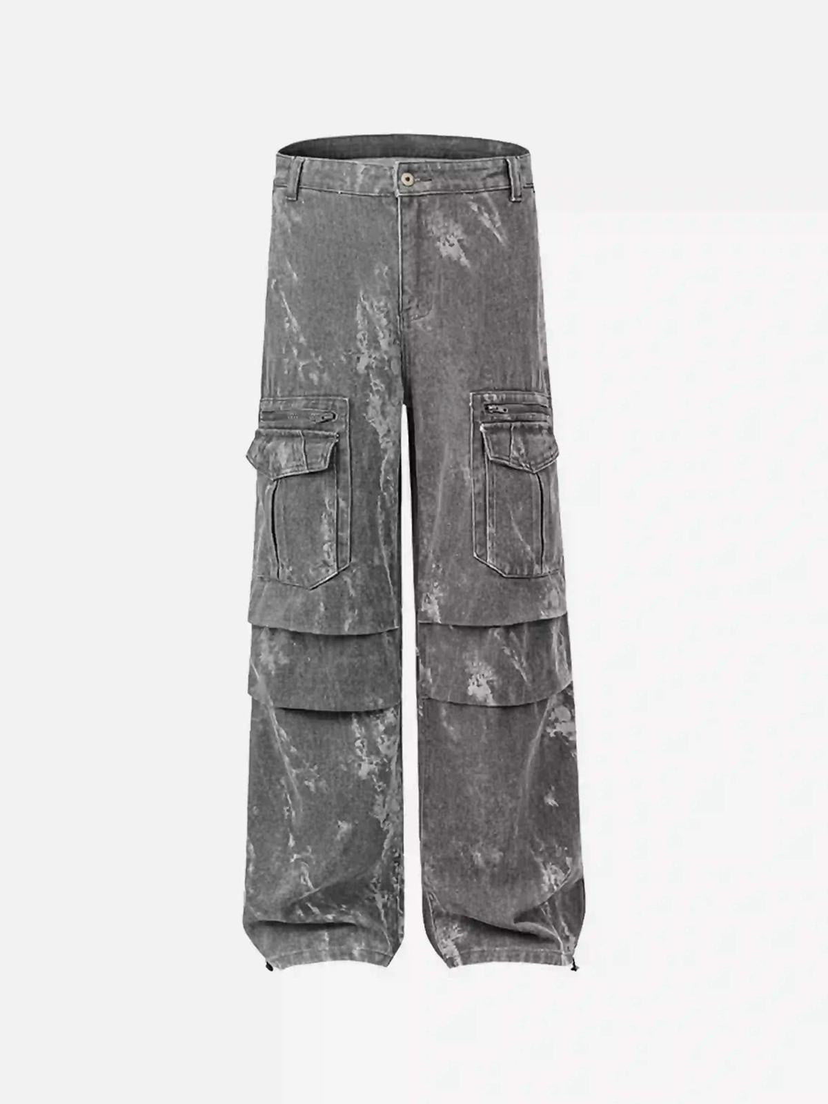 American Retro Style Multi-Pocket Overalls