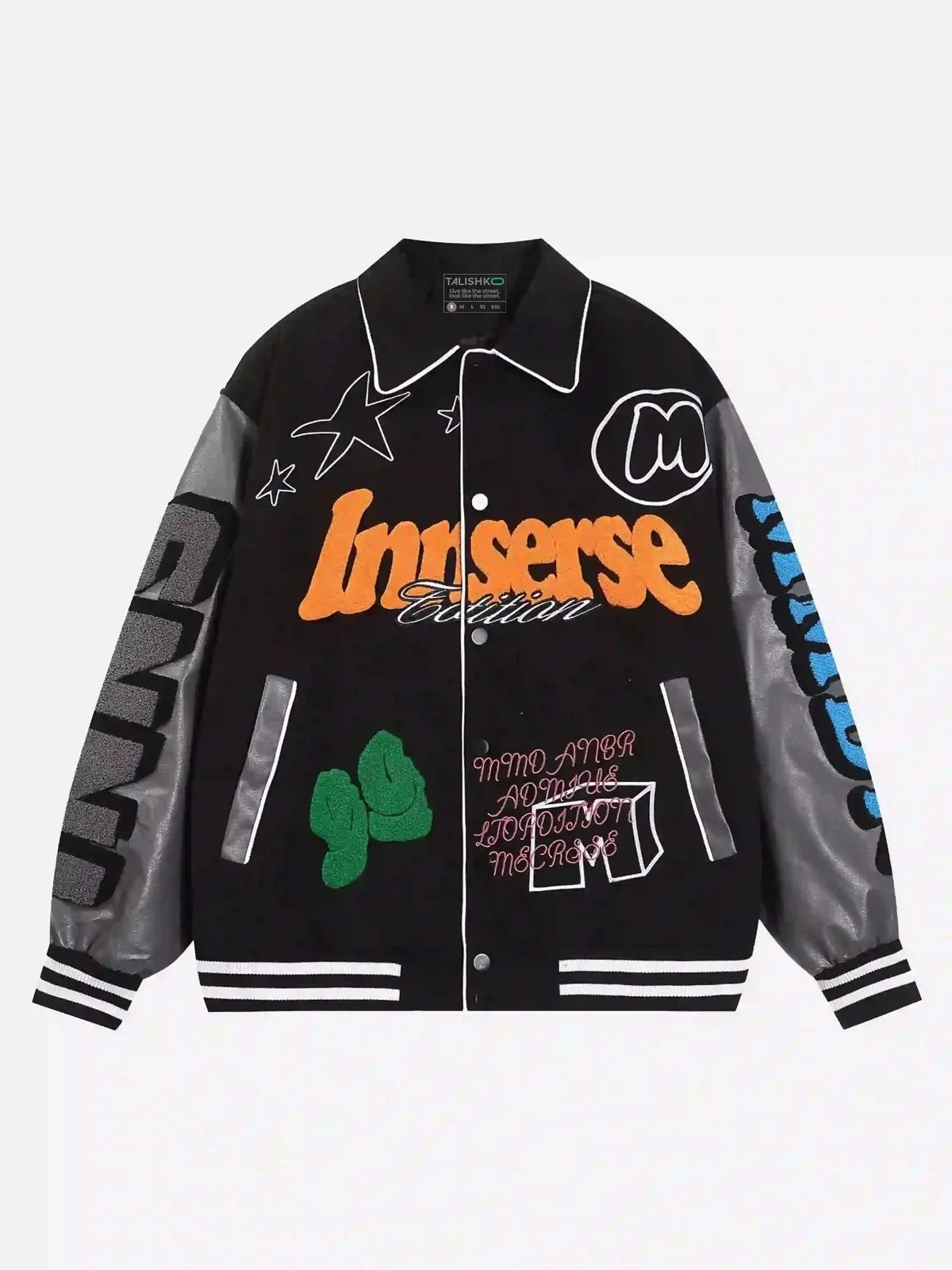 American Retro Woolen Baseball Jacket