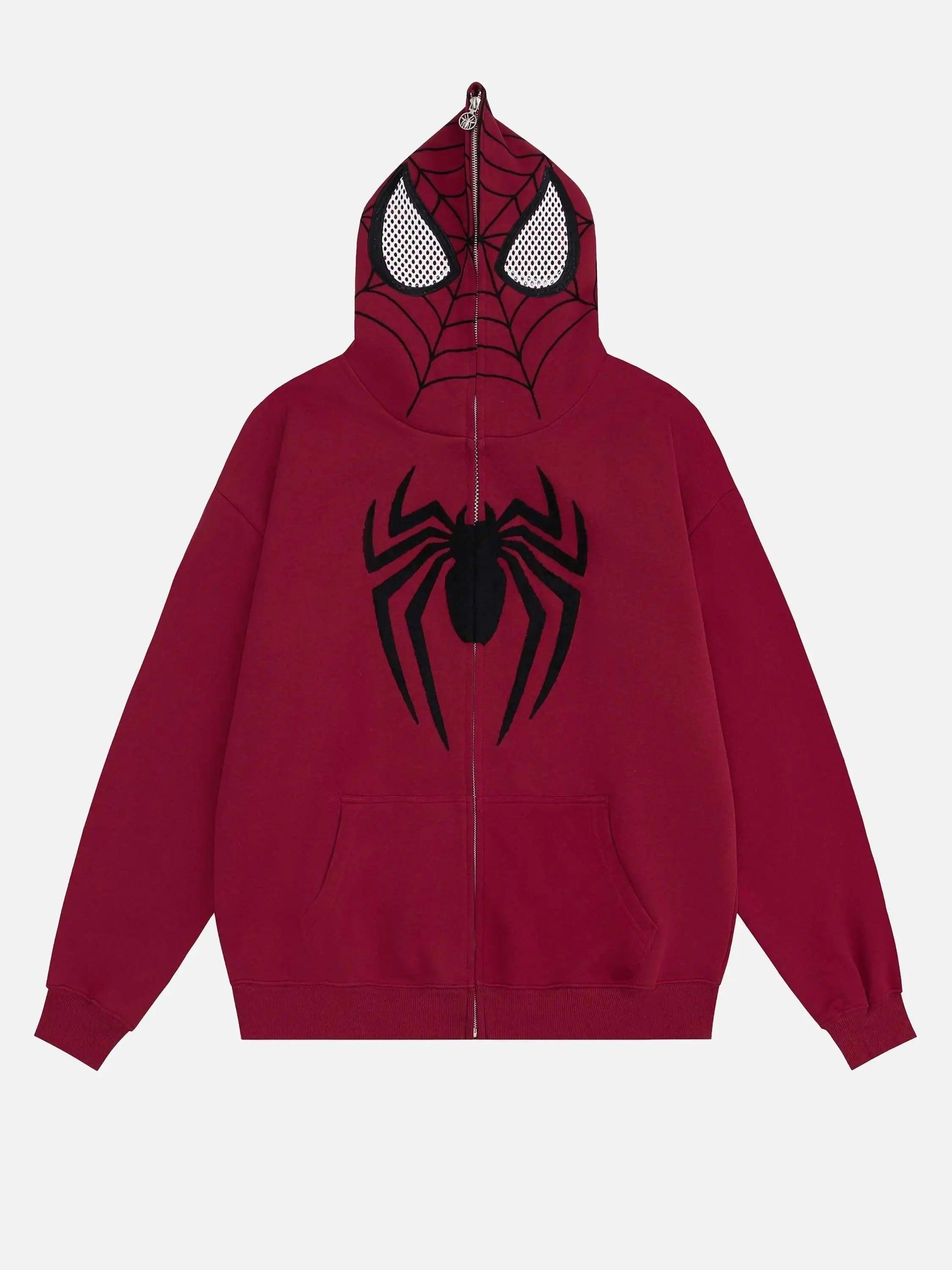 American Spider Towel Embroidery Cardigan Hoodie