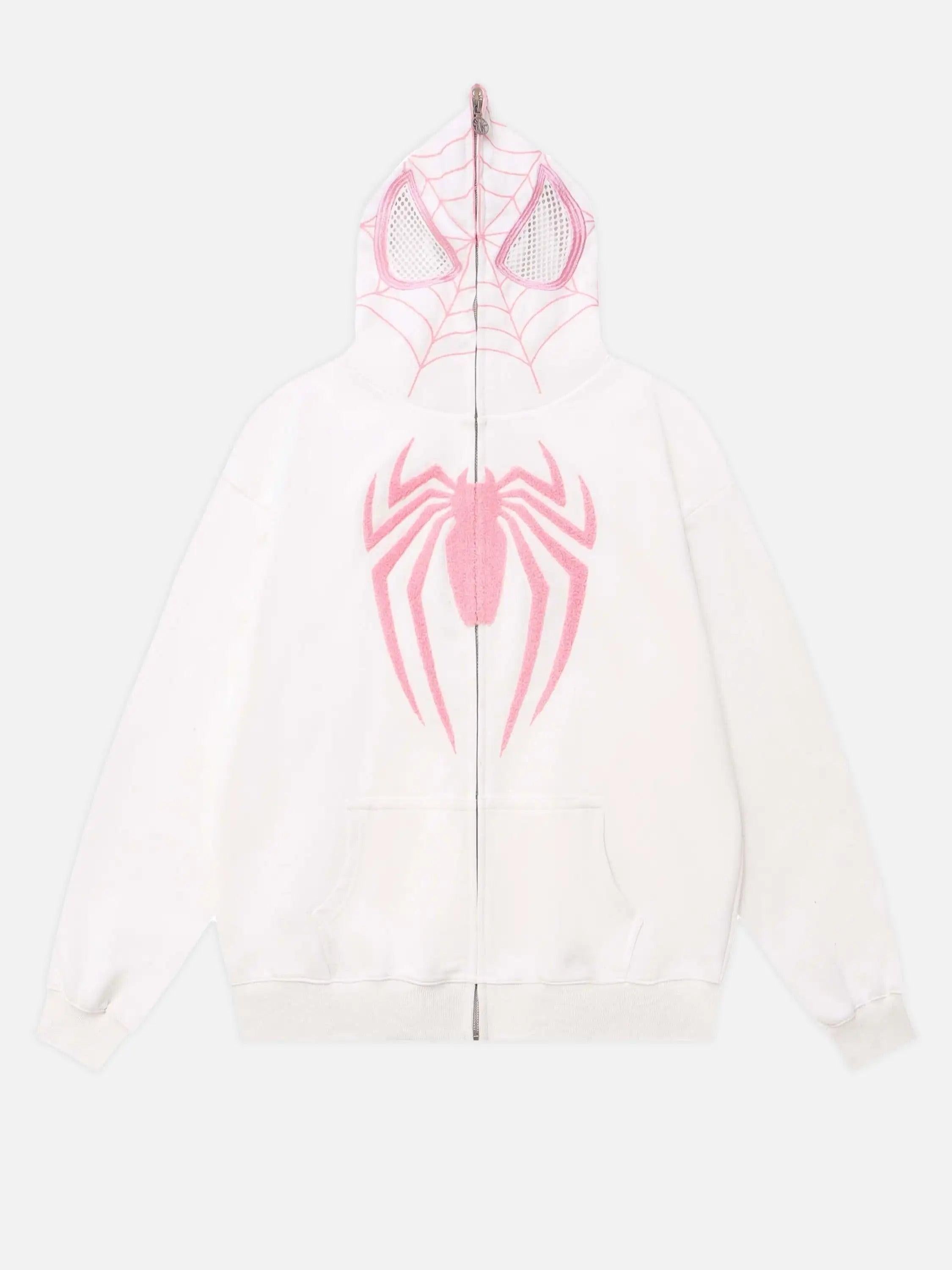 American Spider Towel Embroidery Cardigan Hoodie