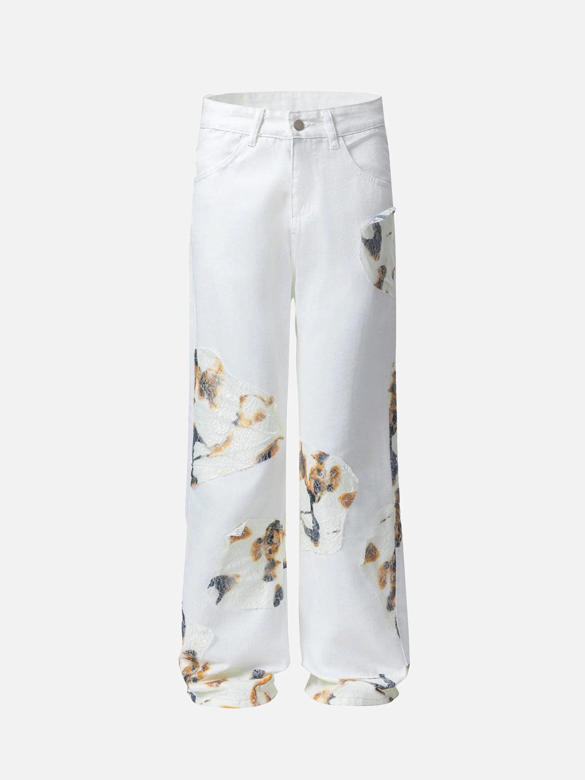 American Street Style Patch Jeans