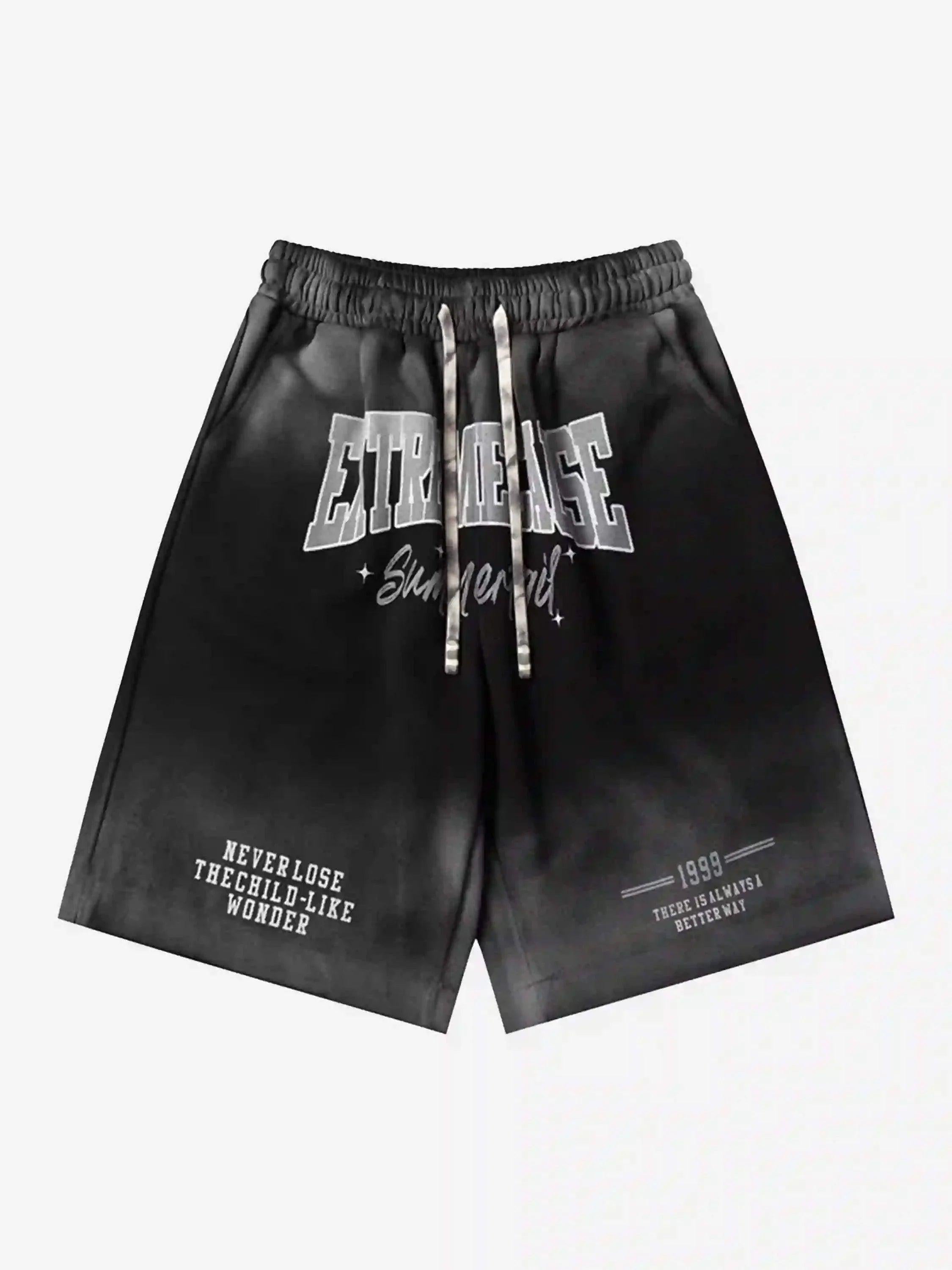 American Style Distressed Gradient Print Shorts
