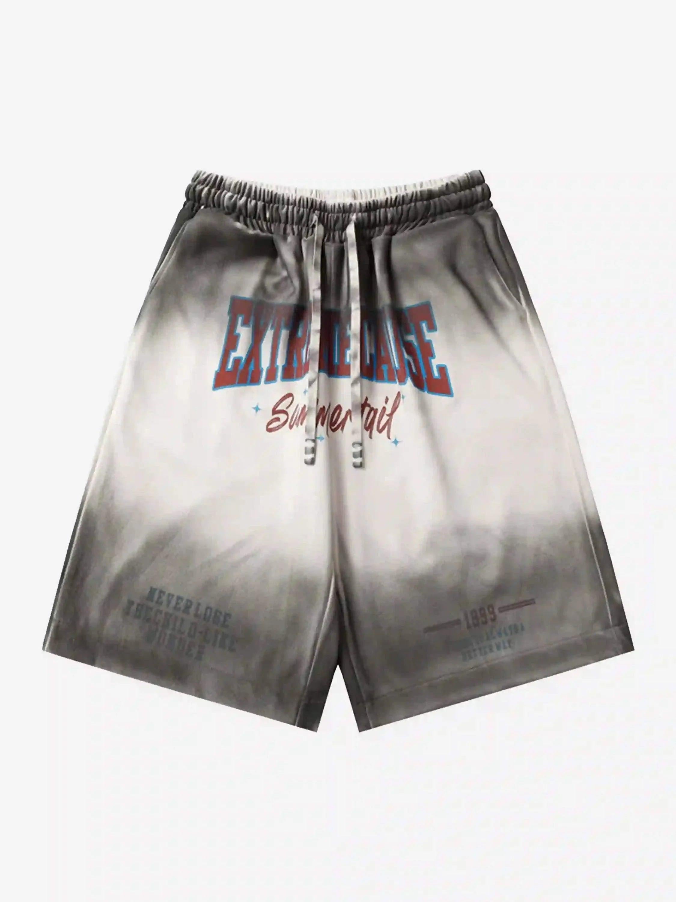 American Style Distressed Gradient Print Shorts