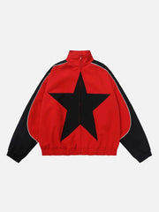 American Style Patchwork Five-Pointed Star Jacket