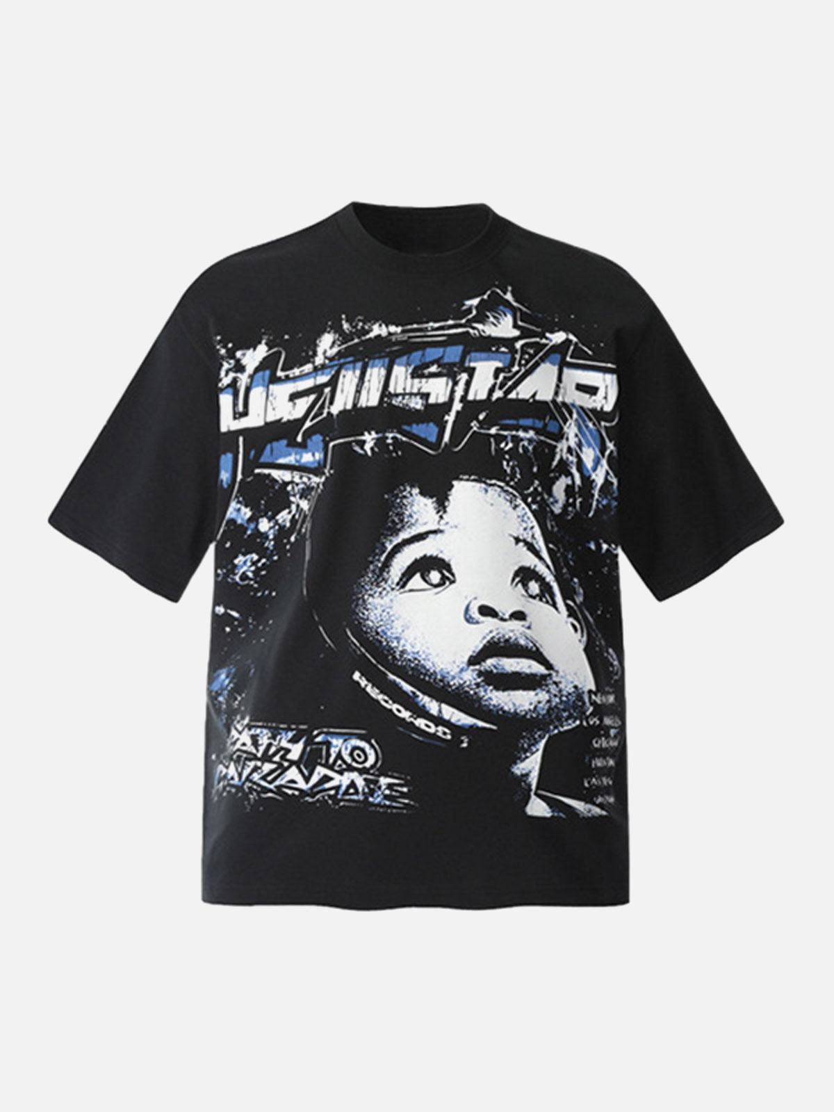 Artwork Graphic Crew Neck T-Shirt