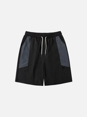 Athleisure Patchwork Shorts