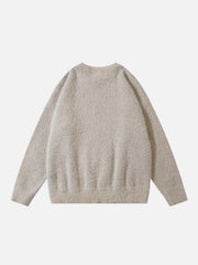 Barbed Jacquard Knitted Sweater