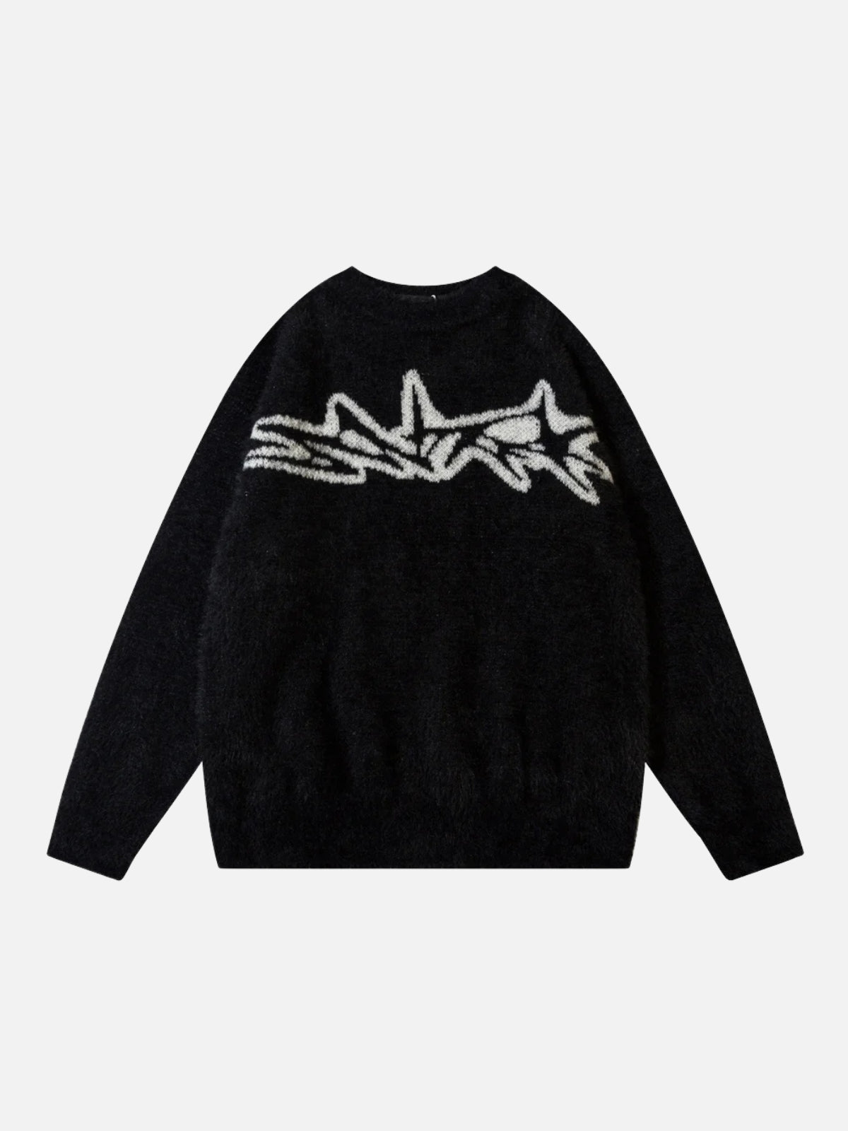 Barbed Jacquard Knitted Sweater