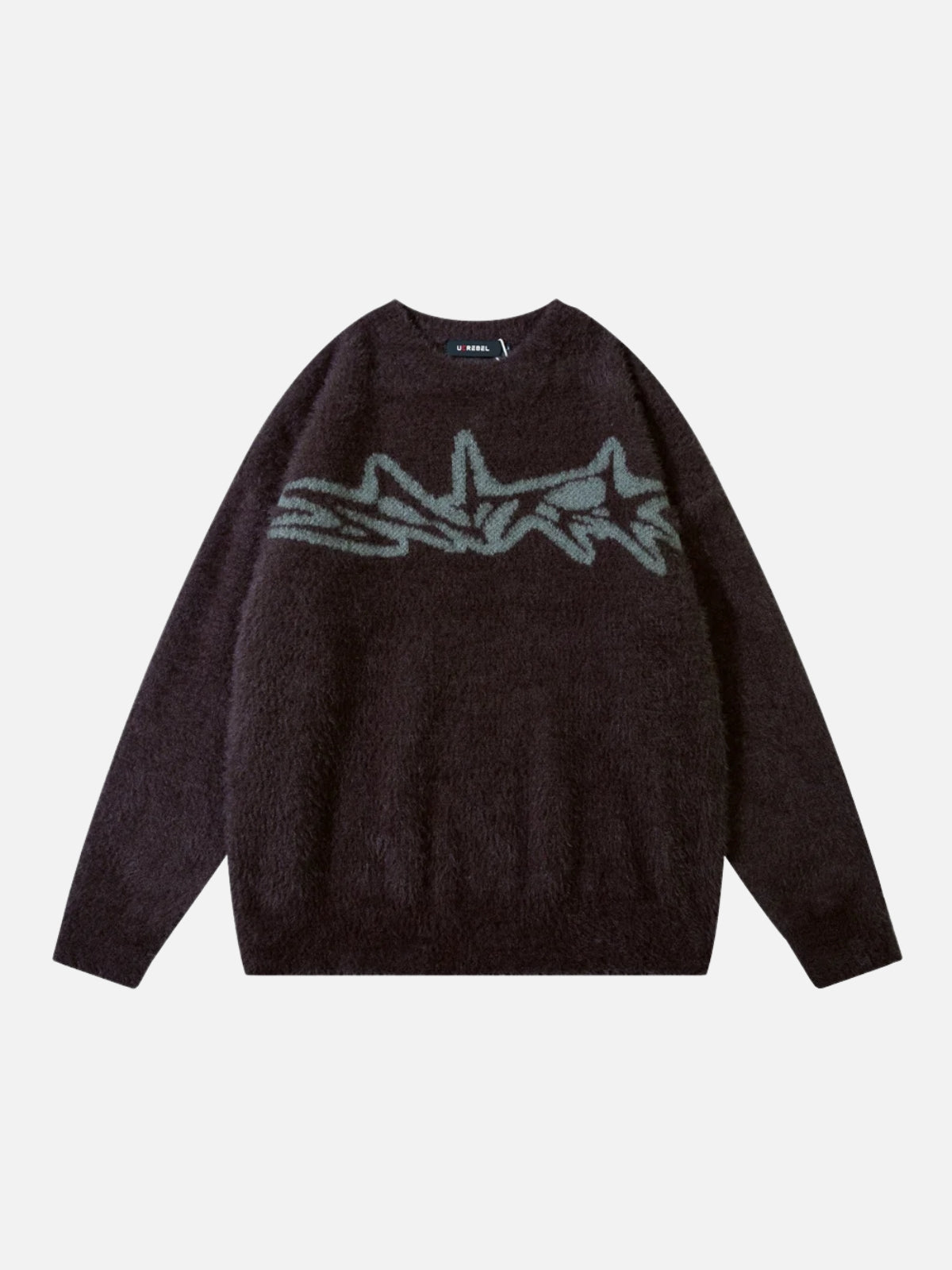 Barbed Jacquard Knitted Sweater