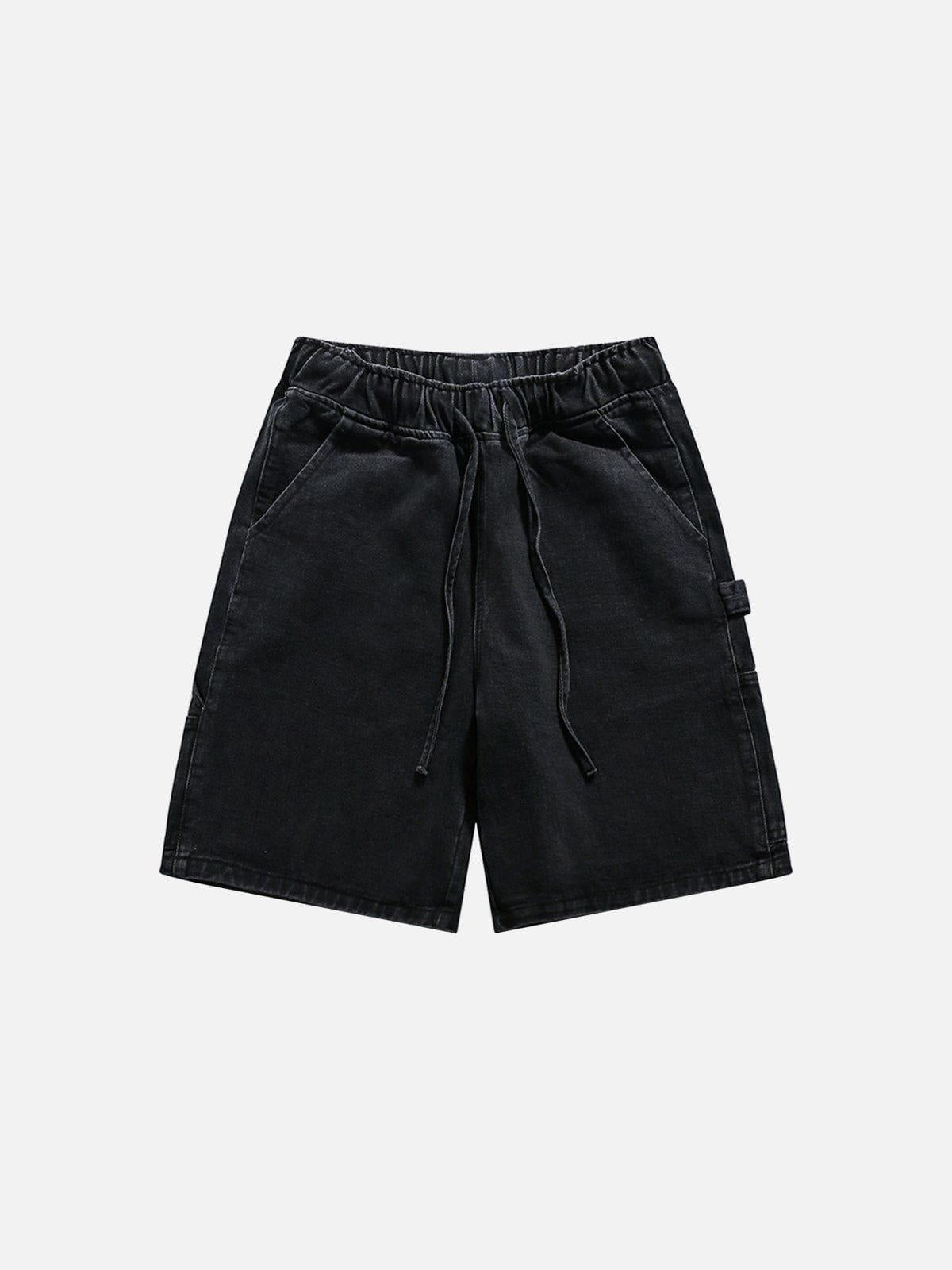 Basic Drawstring Washed Jorts