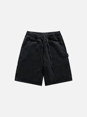 Basic Drawstring Washed Jorts