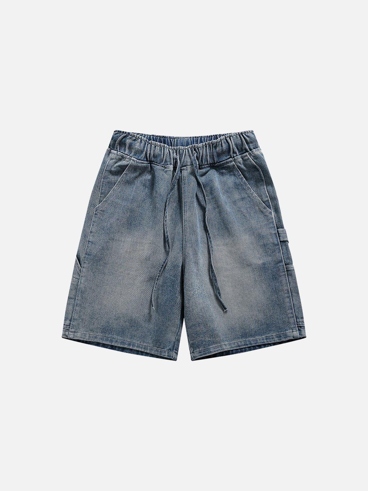 Basic Drawstring Washed Jorts