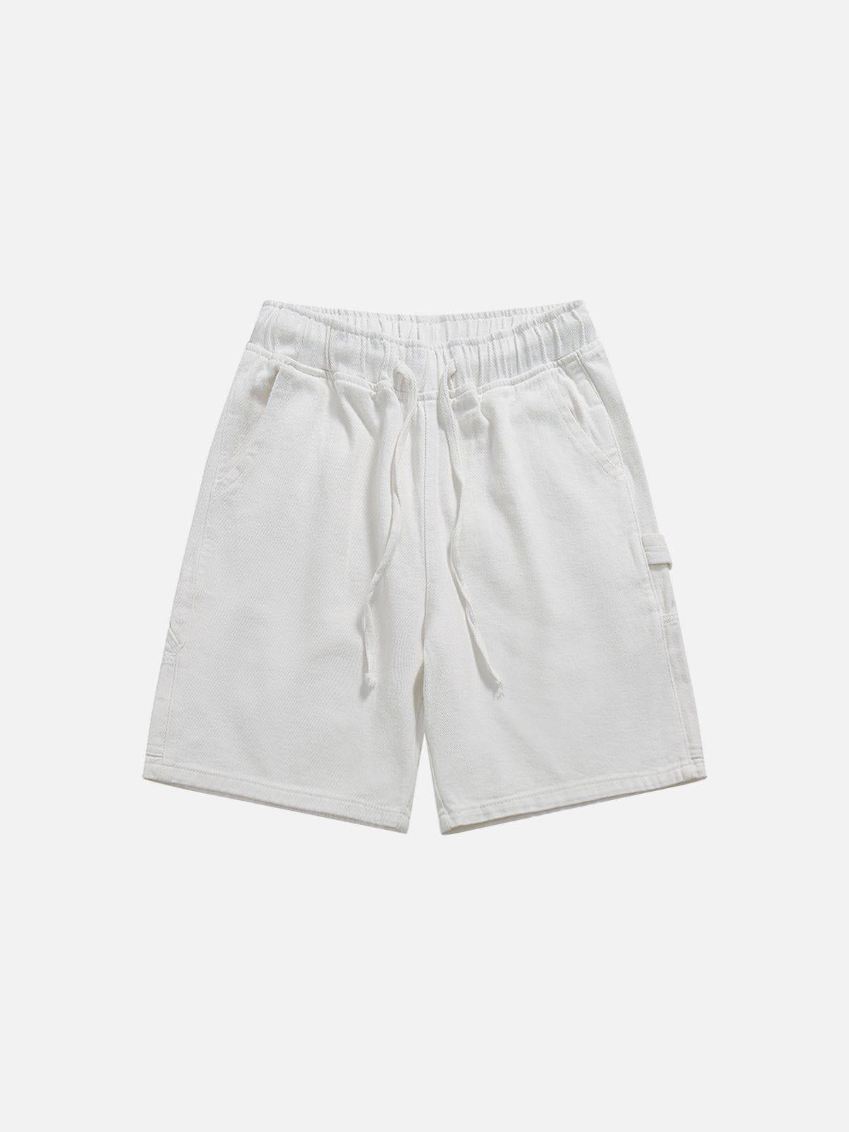Basic Drawstring Washed Jorts